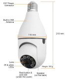 Camera de Securitate Panoramica 360&deg; tip bec, 2K HD, Wireless IP