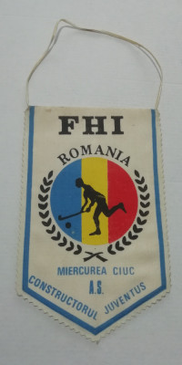 D9 24 - fanion - sport - hochei pe iarba - AS Constructorul Juventus Miercurea Ciuc foto