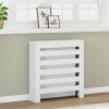 Mască calorifer vidaXL alb 78x20x82 cm lemn prelucrat, design modern, raft superior, protectie calorifer