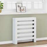 Mască calorifer vidaXL alb 78x20x82 cm lemn prelucrat, design modern, raft superior, protectie calorifer