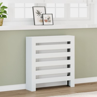 vidaXL Mască pentru calorifer, alb, 78x20x82 cm, lemn prelucrat 852681 foto