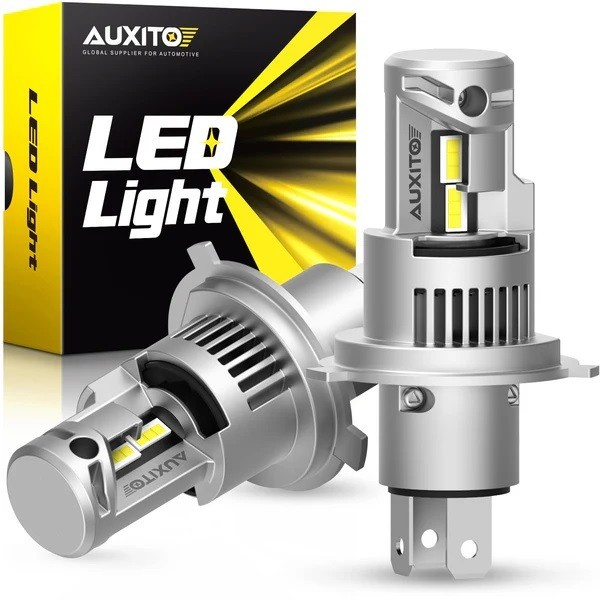 Set 2 becuri Auxito&reg; Turbo H4 LED, 100w/set, 20000LM, CANBUS, cu ventilator inclus