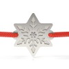 Bratara din argint cu snur model Fulg de diamant, Atcom