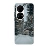 Husa compatibila cu Huawei P50 Pro model Cozy Cabin, Silicon, TPU, Viceversa, Transparent, Carcasa