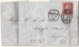 Great Britain 1868 1d Plate 89 WRAPPER BRISTOL - LONDON D.229