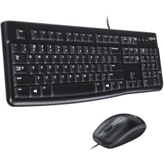 Set Tastatura +Mouse cu fir, Logitech, Limba maghiara, Negru