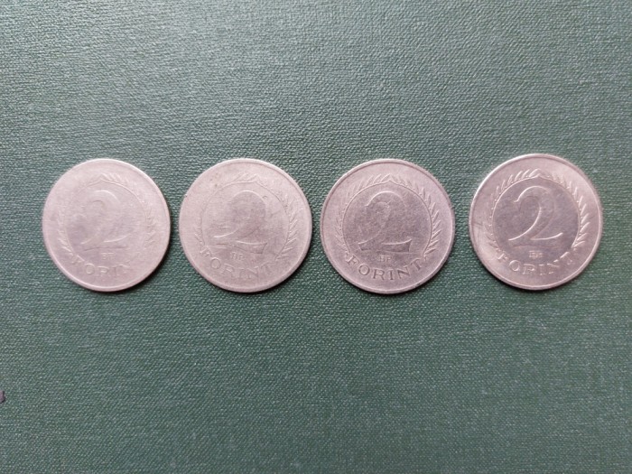 Lot moneda 2 forint,ani 1950,1951,1952,1965 Ungaria