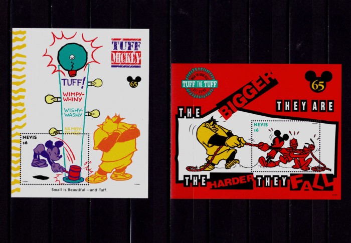 Nevis 1994 &quot;Disney- Tuff Mickey &quot; , set colite 73/74 ,MNH