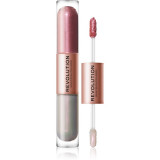 Cumpara ieftin Makeup Revolution Double Up lichid fard ochi 2 in 1 culoare Opulence Light Pink 2x2,2 ml