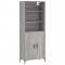 Dulap inalt, gri sonoma, 69,5x34x180 cm, lemn compozit
