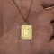 LANT + PANDANTIV AUR 14K - Placuta Zodia Varsator - Vintage - 4.2g - 345lei/gr.