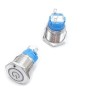 Intrerupator buton LED rosu SW 4 ON-OFF cu retinere metal 22mm 12-24V
