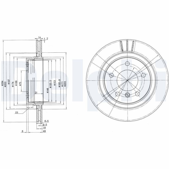 DELPHI BG3530C Disc frana