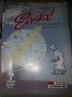 1 buc,Revista de Fizica Evrika,octombrie 1999,T.GRATUIT foto