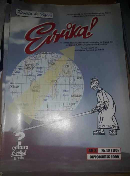 4 buc,Revista de Fizica Evrika,10/1999=7-8/1998=4/1999=11/1998,T.GRATUIT