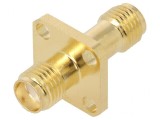 Adaptor SMA Mamă x2 PTFE 50&Omega; Aurit