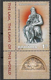 C3810 Romania 2013 - Cele zece porunci 1/4 neuzat perfecta stare,cu tab