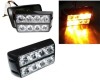 8 Led 12v 24v Lumina de intermitenta stroboscopica Rand Dublu Orange
