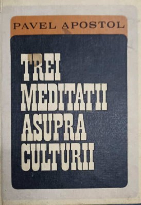 TREI MEDITATII ASUPRA CULTURII, URMATE DE CATEVA INCERCARI FILOSOFICE-PAVEL APOSTOL foto