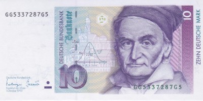 Bancnota Germania 10 Marci 1993 - P38c UNC ( vezi descriere ) foto