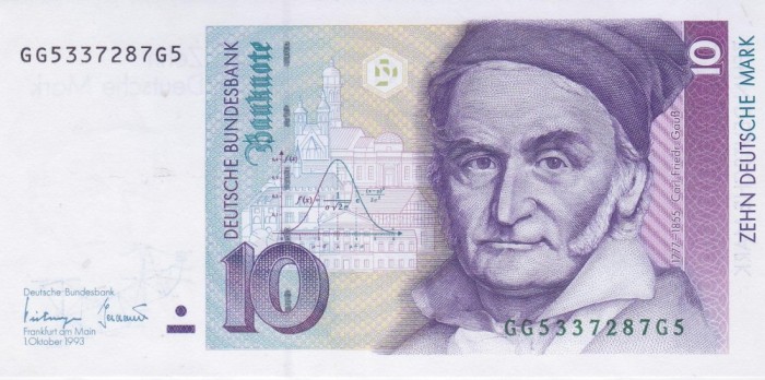 Bancnota Germania 10 Marci 1993 - P38c UNC ( vezi descriere )