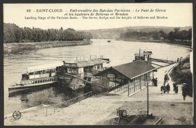 CP FRANTA - SAINT-CLOUD / Debarcader pentru bărci pariziene . Podul Sevres foto