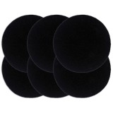 Gossi naproane, 6 buc., negru, 38 cm, bumbac, rotund