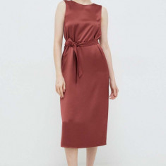 Weekend Max Mara rochie culoarea roșu, midi, drept 2415220000000