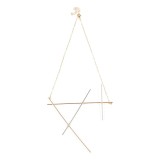 Colier auriu minimalist cu elemente liniare