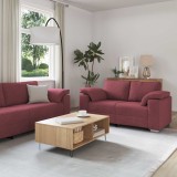 vidaXL Canapea 2 pcs Roșu Vin 219 x 80 x 82 cm țesătură 3324743
