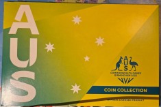 Australia, set, lot complet 7 monede 4x1, 3x2 Dollar 2022, XXII Commonwealth Games Birmingham, 4.5 euro moneda, inclusiv album colectionare