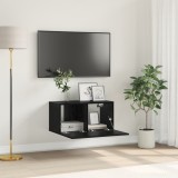 vidaXL Set Cabinet TV Stejar Negru Lemn prelucrat Mediu Cabinet TV