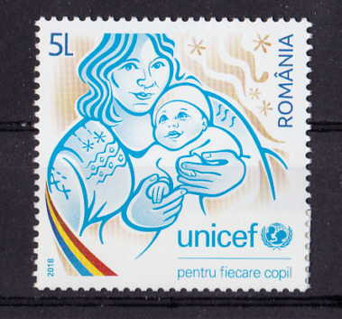 RO 2018 LP 2213 &quot;UNICEF , drepturile copilului&quot; - serie ,MNH