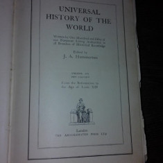 UNIVERSAL HISTORY OF THE WORLD - J.A. HAMMERTON, VOLUME VI (CARTE IN LIMBA ENGLEZA)