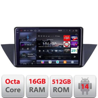 Navigatie BMW X1 E84 2009-2015 Edotec Kit-219 cu Android Radio Bluetooth internet 8 core QLED 2K 16+512 360 CarStore Technology