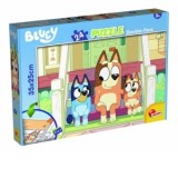 Puzzle de colorat - Bluey &amp;amp;amp; Mr Monkey Jocks (24 piese)