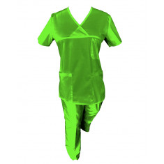 Costum Medical Pe Stil, Verde Lime, Model Classic - S, S