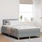 vidaXL Pat boxspring cu saltea Gri deschis 120 x 200 cm țesătură 3338909