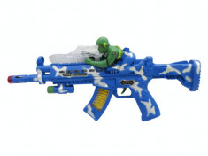 Pistol mitraliera MP15 cu soldat , cu muzica si lumini, Plastic,6 ani +,Multicolor foto