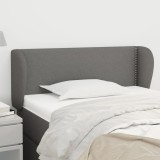 VidaXL Tăblie de pat cu aripioare gri &icirc;nchis 103x23x78/88 cm textil