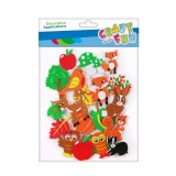 Stickere autoadezive animale padure hartie gumata,19 bucati set