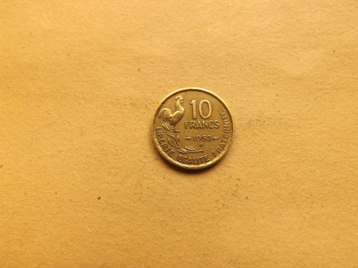 Franta 10 Franci 1953 B (Monetaria Beaumont-le-Roger)
