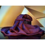 Cumpara ieftin Eșarfă Mătase Naturală Unisex Selene Bronz Antic 190x60cm Florală Made in Italy Accesorii Damă