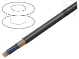 Cablu NYY 2x2,5mm&sup2; rotund cu s&acirc;rmă Cu PVC negru 600V 1kV