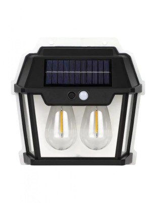 Lampa solara de perete HW 999-2W cu led, inductie si senzor miscare foto
