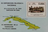 BC255, Cuba 1984, colita trenuri