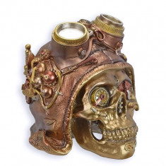 Statueta STEAMPUNK cu craniu aviator SP-12