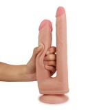 Cumpara ieftin Dildo Realistic Dublu Cu Ventuza Skinlike, Natural, 25 cm