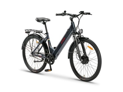 Bicicleta electrica ZT-83, motor 250W, baterie 36V 12Ah, autonomie 40 km, viteza maxima asistata 25km/h - Negru foto