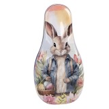 Cumpara ieftin Cutie decor Iepuras Paste, metal multicolor 14x7x5 cm